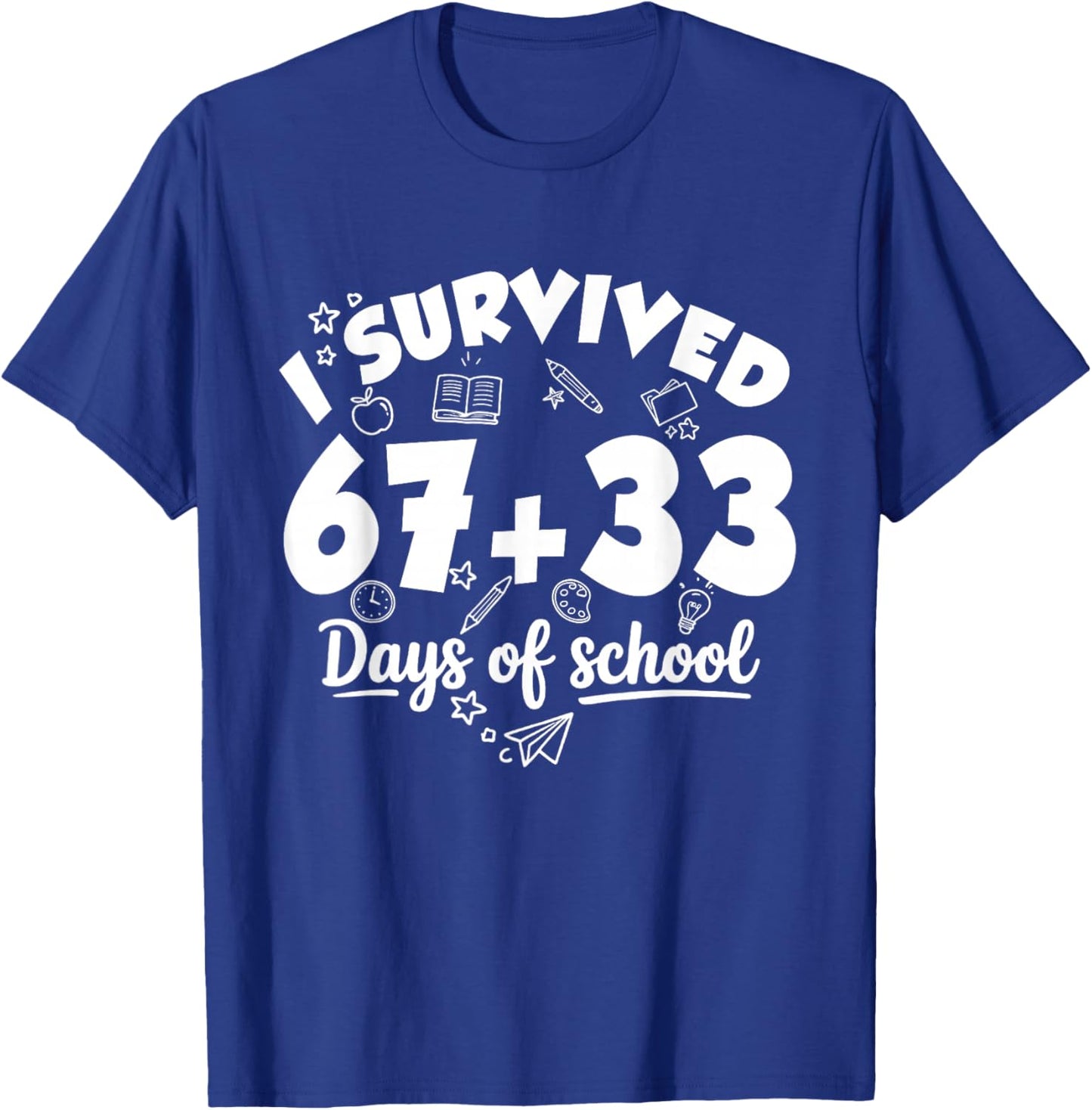 for Teacher Kids 100th Days T-Shirt - T-Shirt | Royal