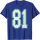 Cute Mint Green Number 81 Jersey Player Uniform #81 Fan T-Shirt - T-Shirt | Royal