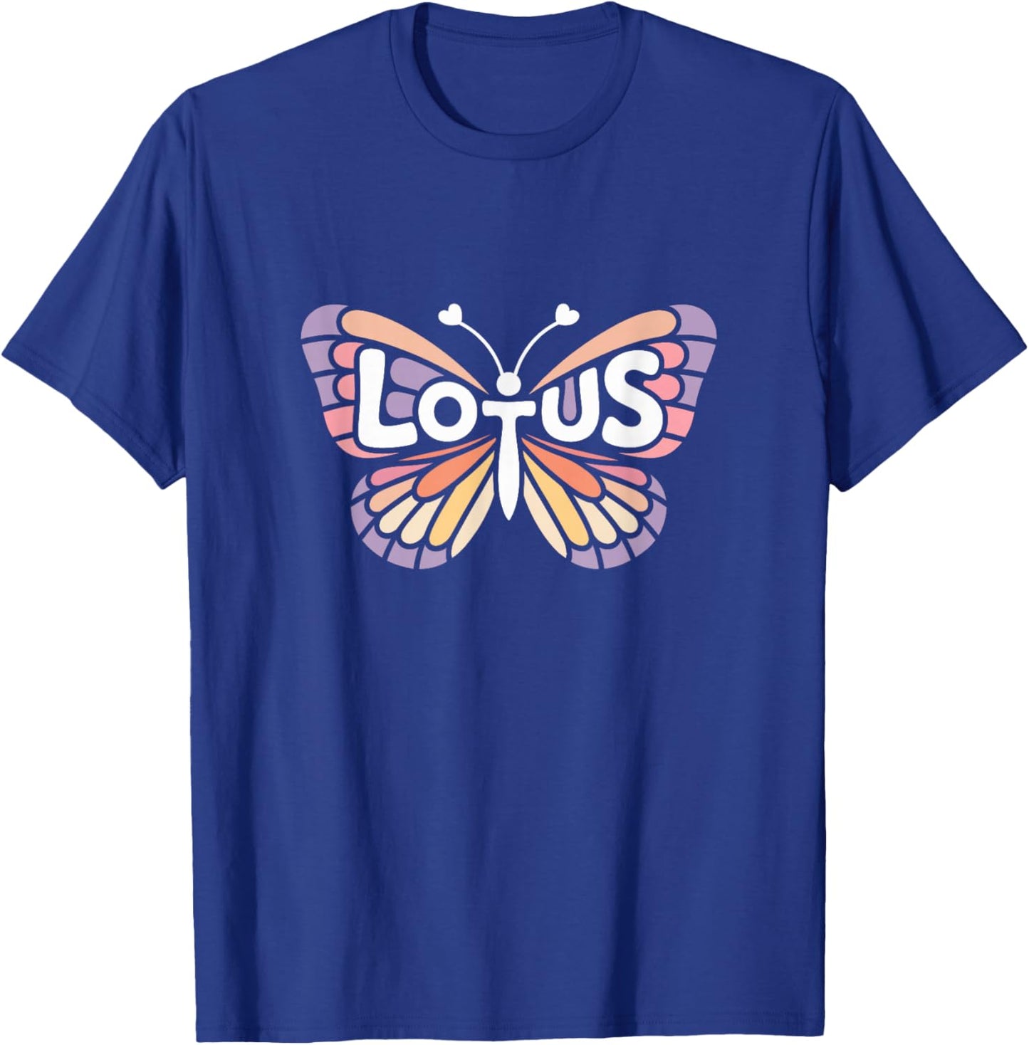 Lotus Butterfly - Personalized Cute Name Word Art T-Shirt - T-Shirt | Royal