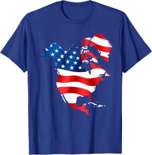 It’s Our Continent Us Map Patriotic T-Shirt - T-Shirt | Royal