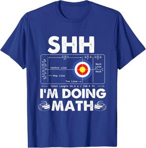 Shh I'm Doing Math - Curling Player Winter Sport Curler T-Shirt - T-Shirt | Royal