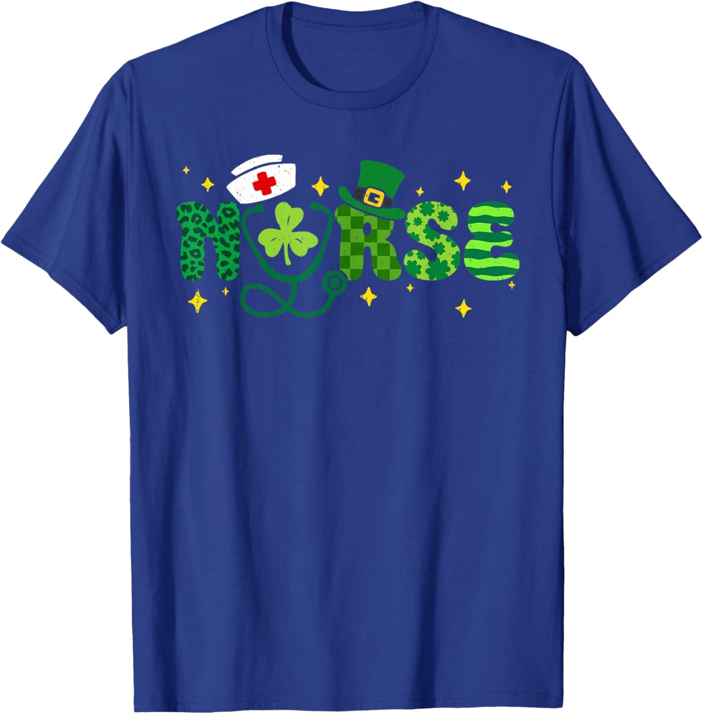 Funny Irish NICU Nurse Scrub St Patricks Day Nurses Women T-Shirt - T-Shirt | Royal