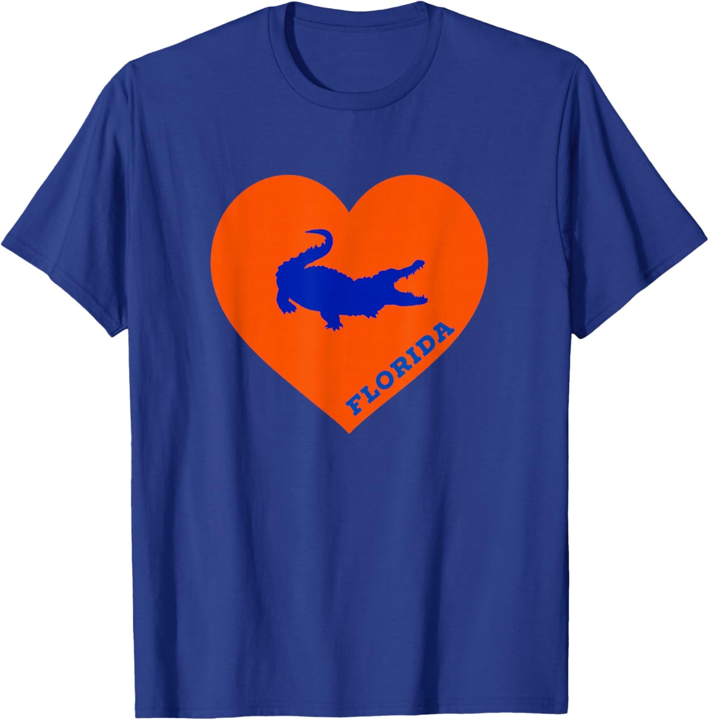A Gator with a Florida Heart T-Shirt - T-Shirt | Royal