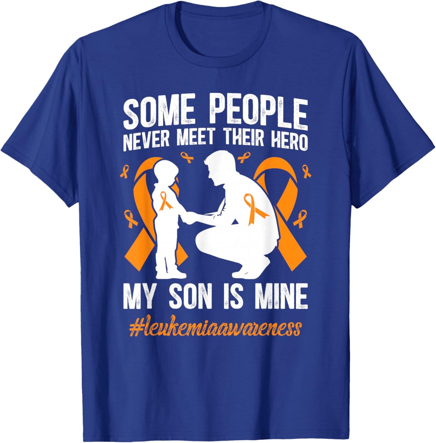 Leukemia Awareness Proud Leukemia Dad of A Leukemia Warrior T-Shirt - T-Shirt | Royal