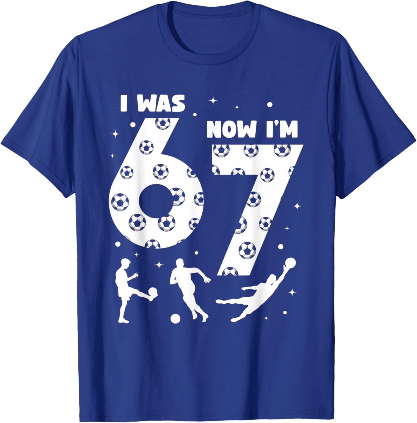 I was 6 Now I'm 7 Kids Soccer 7 Year Old Birthday 67 Boys T-Shirt - T-Shirt | Royal