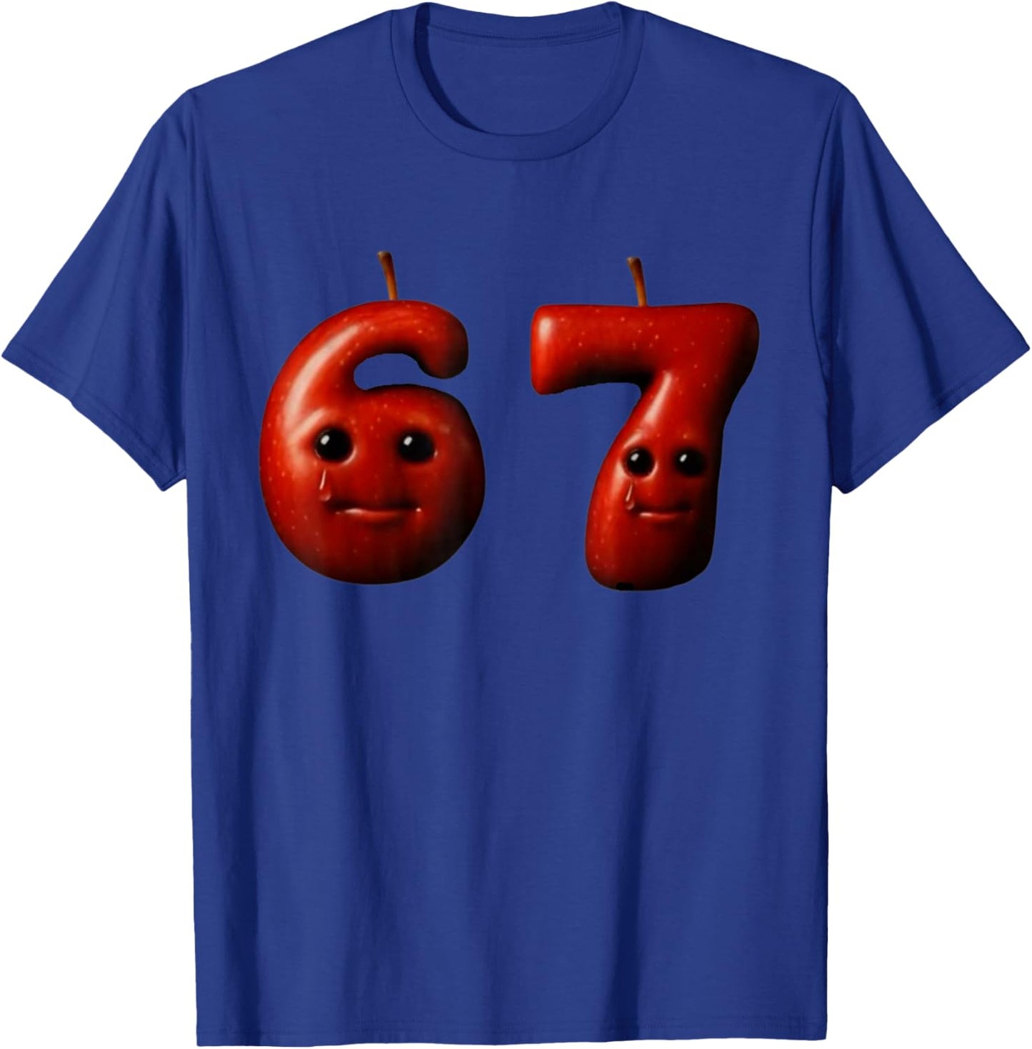 Funny 67 Silly AI Apple gen z Meme BrainRot Humor T-Shirt - T-Shirt | Royal