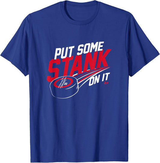 Logan Stankoven - Put Some Stank On It - Carolina Hockey T-Shirt - T-Shirt | Royal