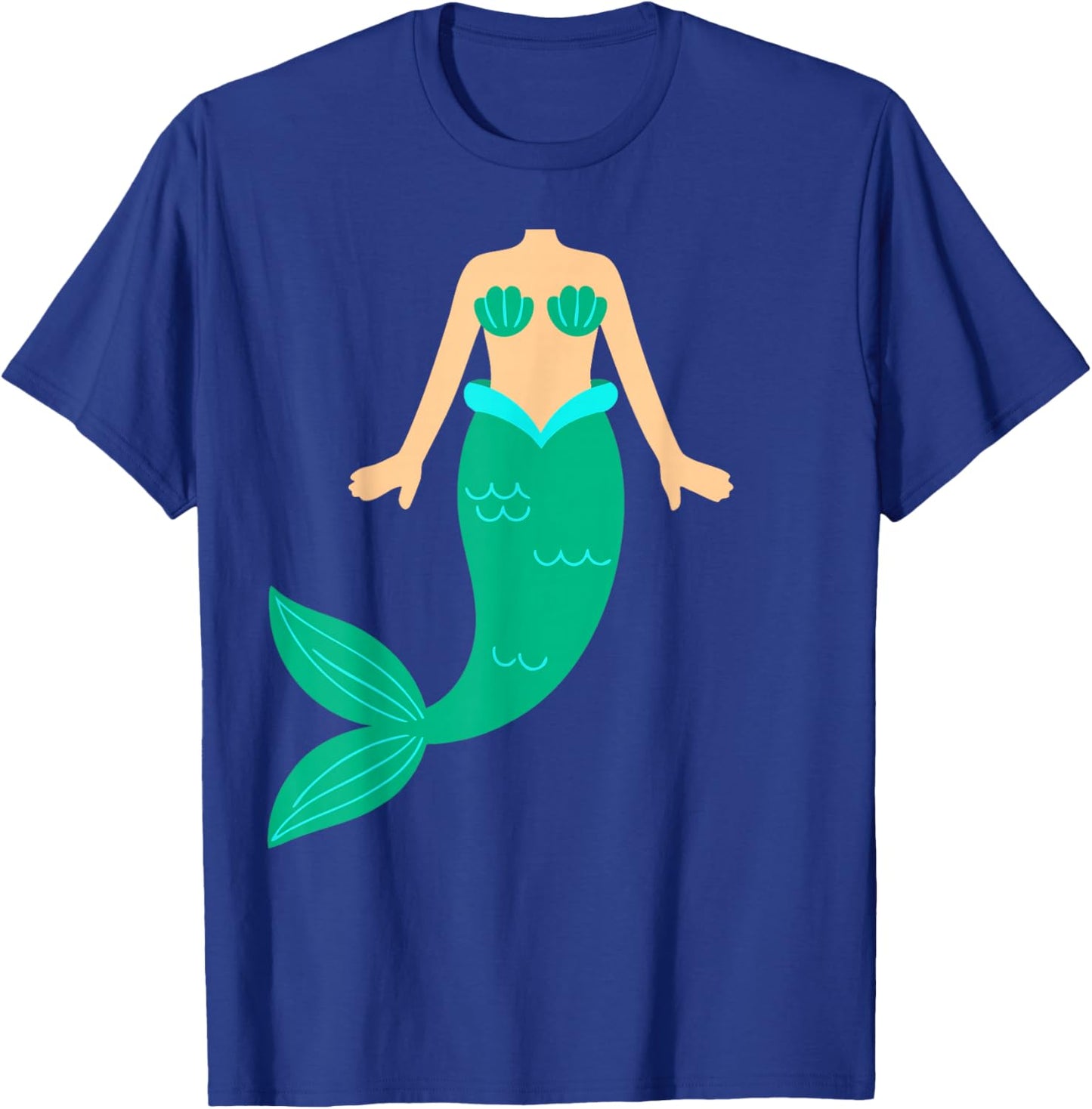 Mermaid Shirt Adult Men Women Kids Body Mermaid Costume T-Shirt - T-Shirt | Royal