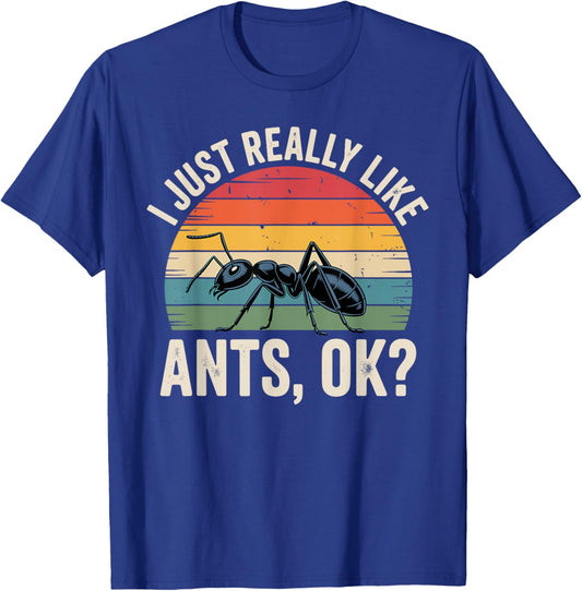 Funny Ant Art Women Kids Insect Entomology Ants T-Shirt - T-Shirt | Royal
