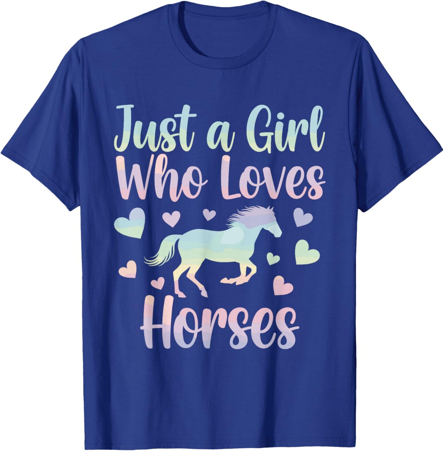 Just A Girl Who Loves Horses Cute Horse Riding Animal T-Shirt - T-Shirt | Royal