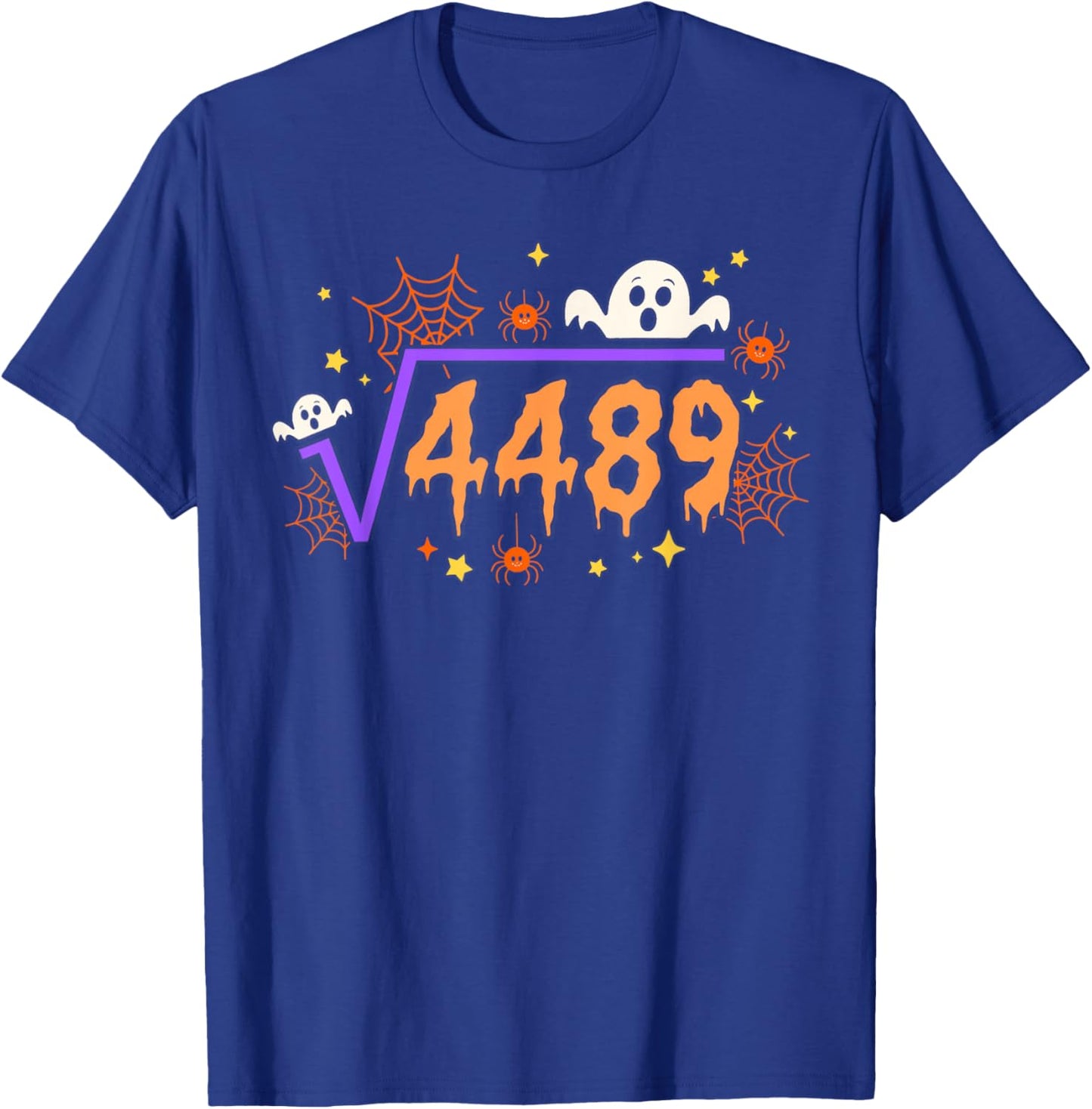 67 Halloween Drip Meme Square Root 4489 Math Ghost Boo T-Shirt - T-Shirt | Royal