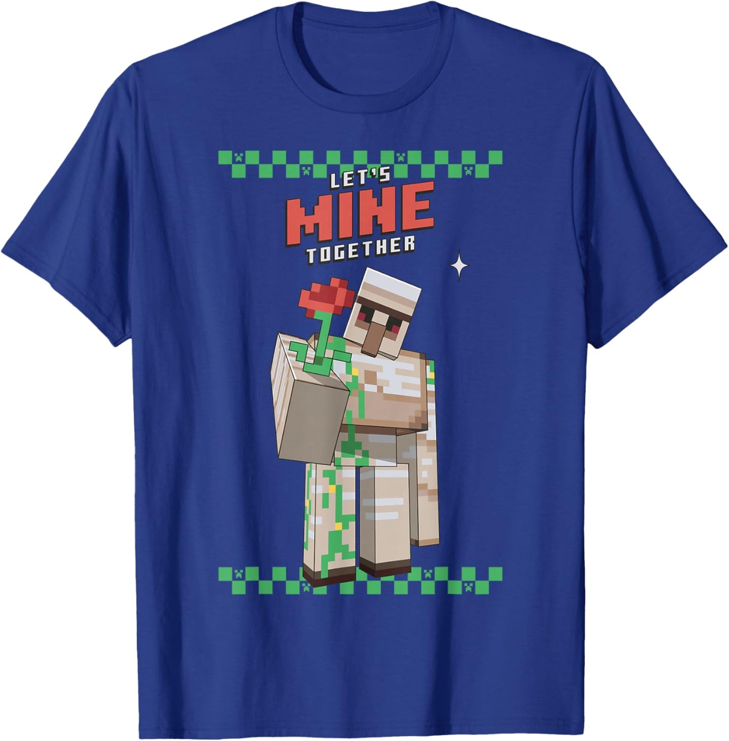 Minecraft Iron Golem Rose Sweet T-Shirt - T-Shirt | Royal