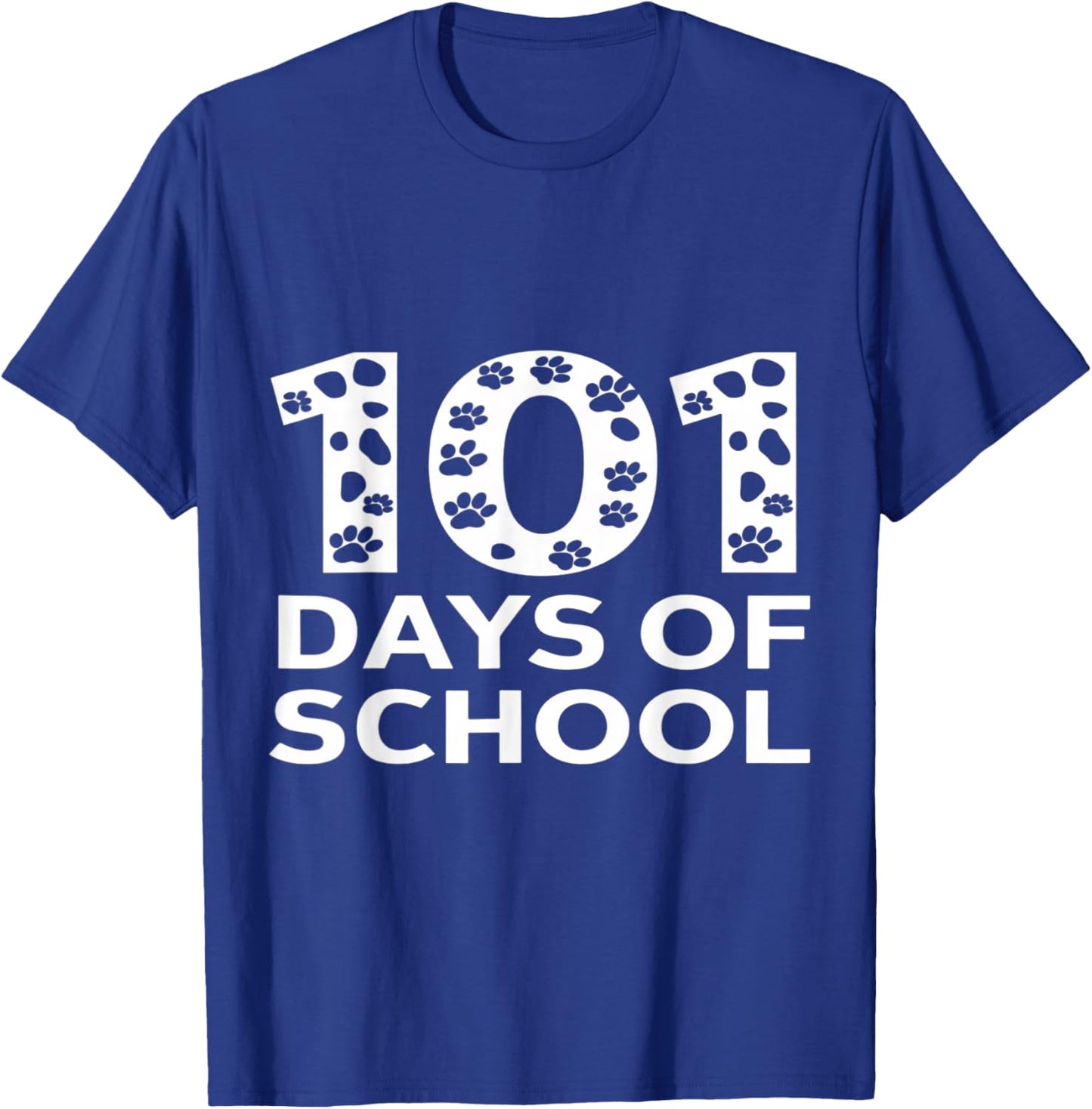 Happy 101 Days School Cute Dog 100 Days Smarter Student Kids T-Shirt - T-Shirt | Royal