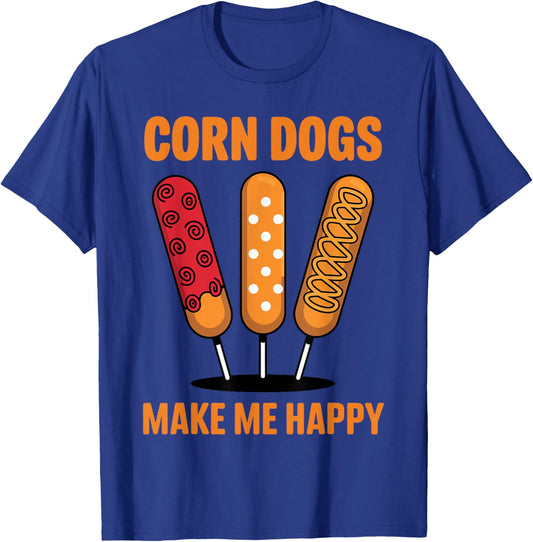 Cool Corn Dog Novelty Women Adult Corn Dog Lover T-Shirt - T-Shirt | Royal