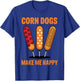Cool Corn Dog Novelty Women Adult Corn Dog Lover T-Shirt - T-Shirt | Royal