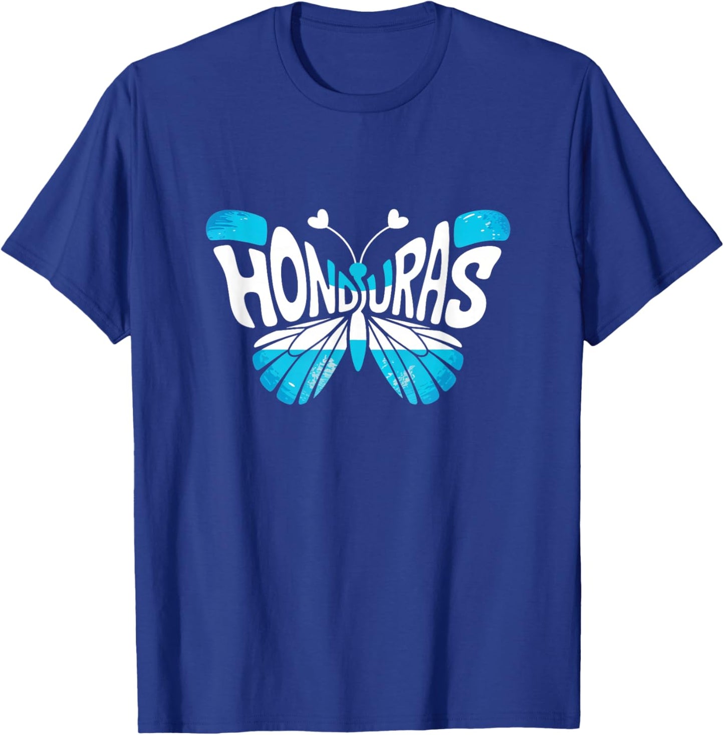 Honduras Butterfly - Honduran Flag Colors Souvenir T-Shirt - T-Shirt | Royal