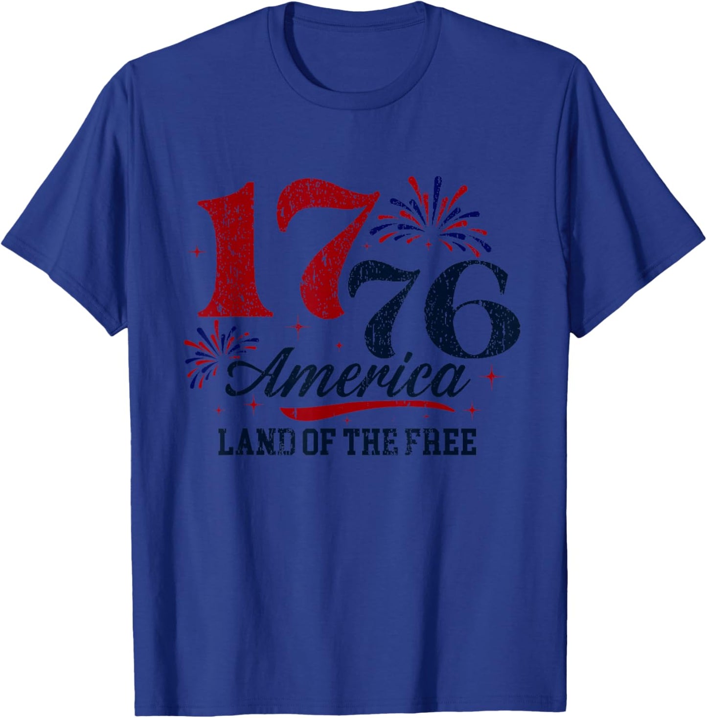 1776 America Land of The Free T-Shirt - T-Shirt | Royal