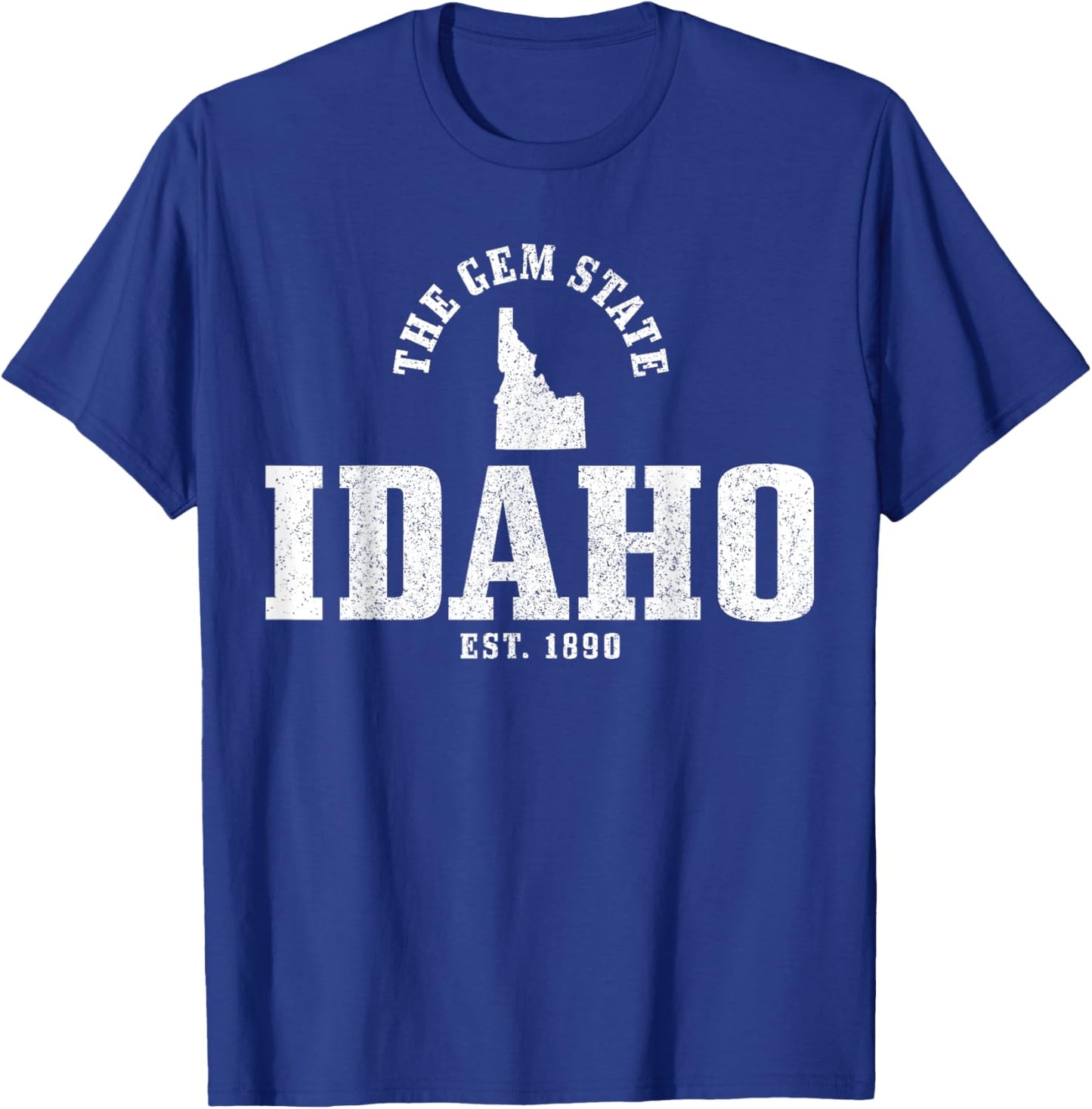 Idaho The Gem State Est. 1890 Pride Vintage Idaho T-Shirt - T-Shirt | Royal