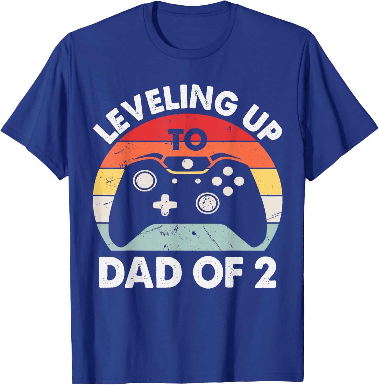 Gaming Dad of Two Promoted for 2nd Time Gamer Daddy Squared T-Shirt - T-Shirt | Royal