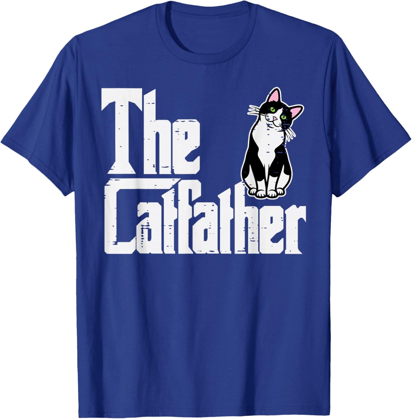 The Catfather Funny Kitten Cat Dad Fur Papa Daddy Parody Men T-Shirt - T-Shirt | Royal