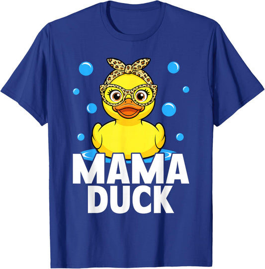 Rubber Duckies Mama Duck Mom T-Shirt - T-Shirt | Royal