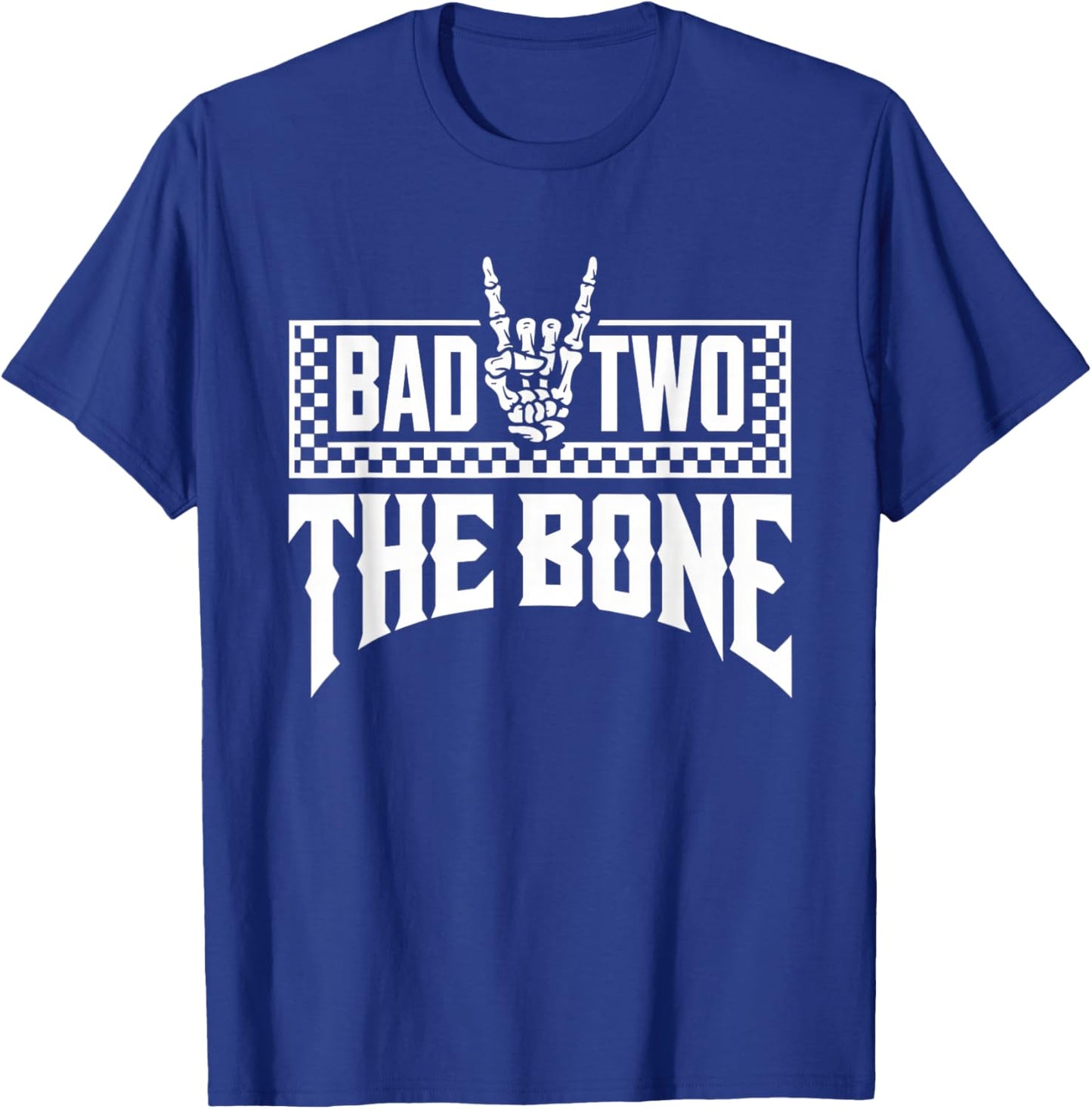 Bad Two The Bone Birthday 2 Years Old Kids Bday Party T-Shirt - T-Shirt | Royal