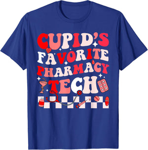 Cupid Favorite Pharmacy Crew Valentine Pharmacist Groovy T-Shirt - T-Shirt | Royal