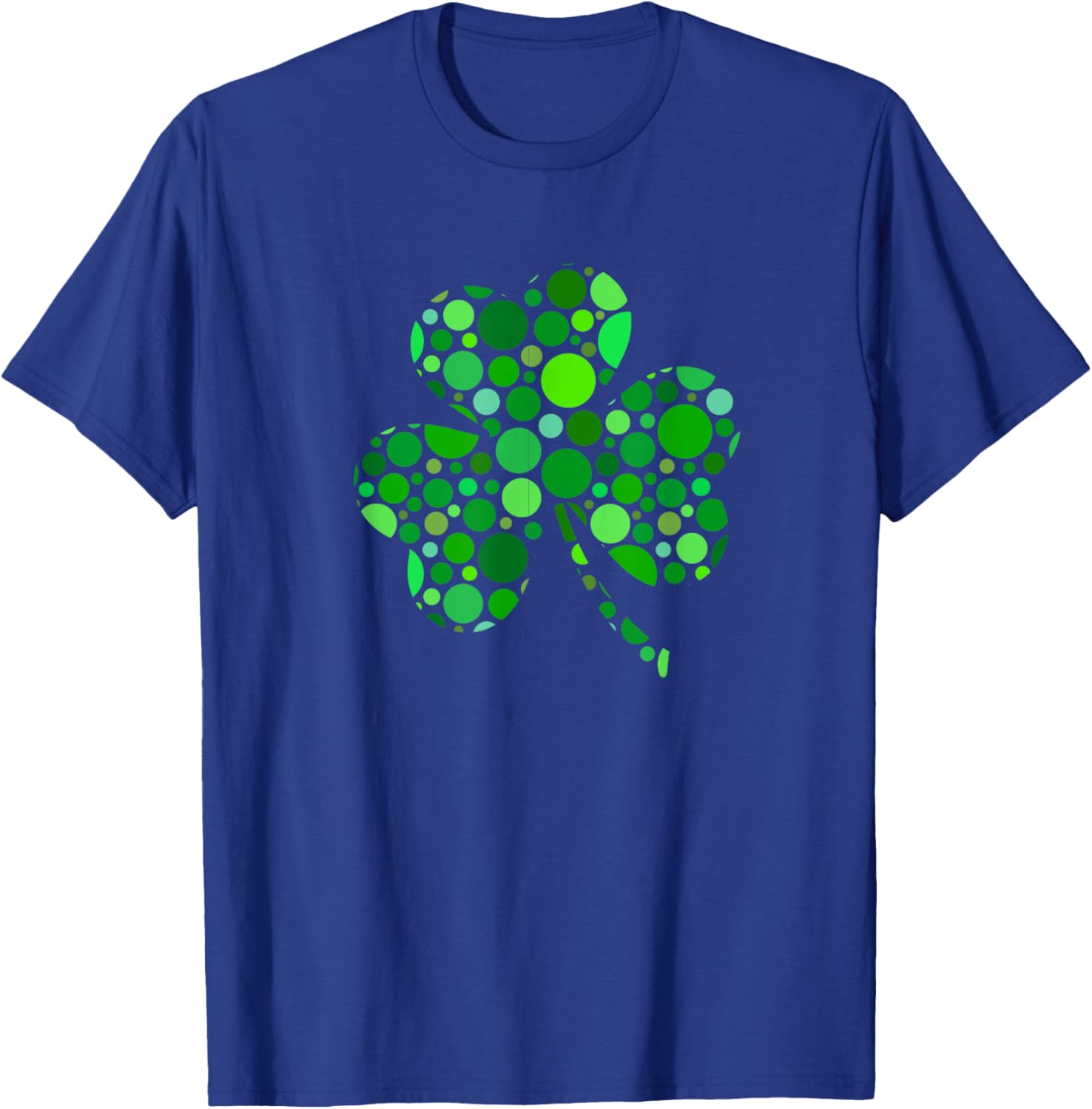 Modern Shamrock Graphic Minimalism Design T-Shirt - T-Shirt | Royal