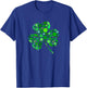 Modern Shamrock Graphic Minimalism Design T-Shirt - T-Shirt | Royal