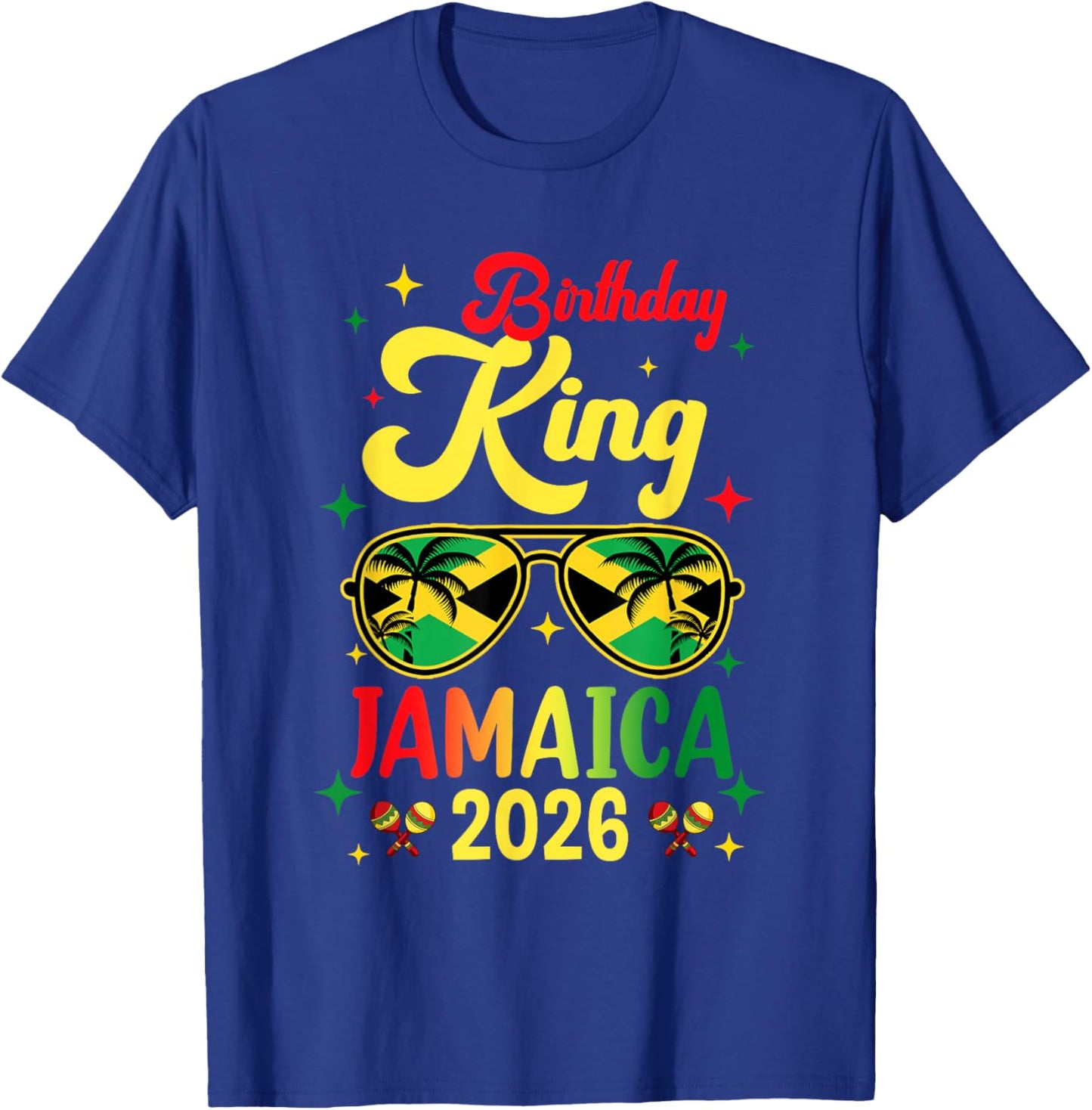 30Th 20Th Birthday King Jamaica Vacation Party 2026 T-Shirt - T-Shirt | Royal
