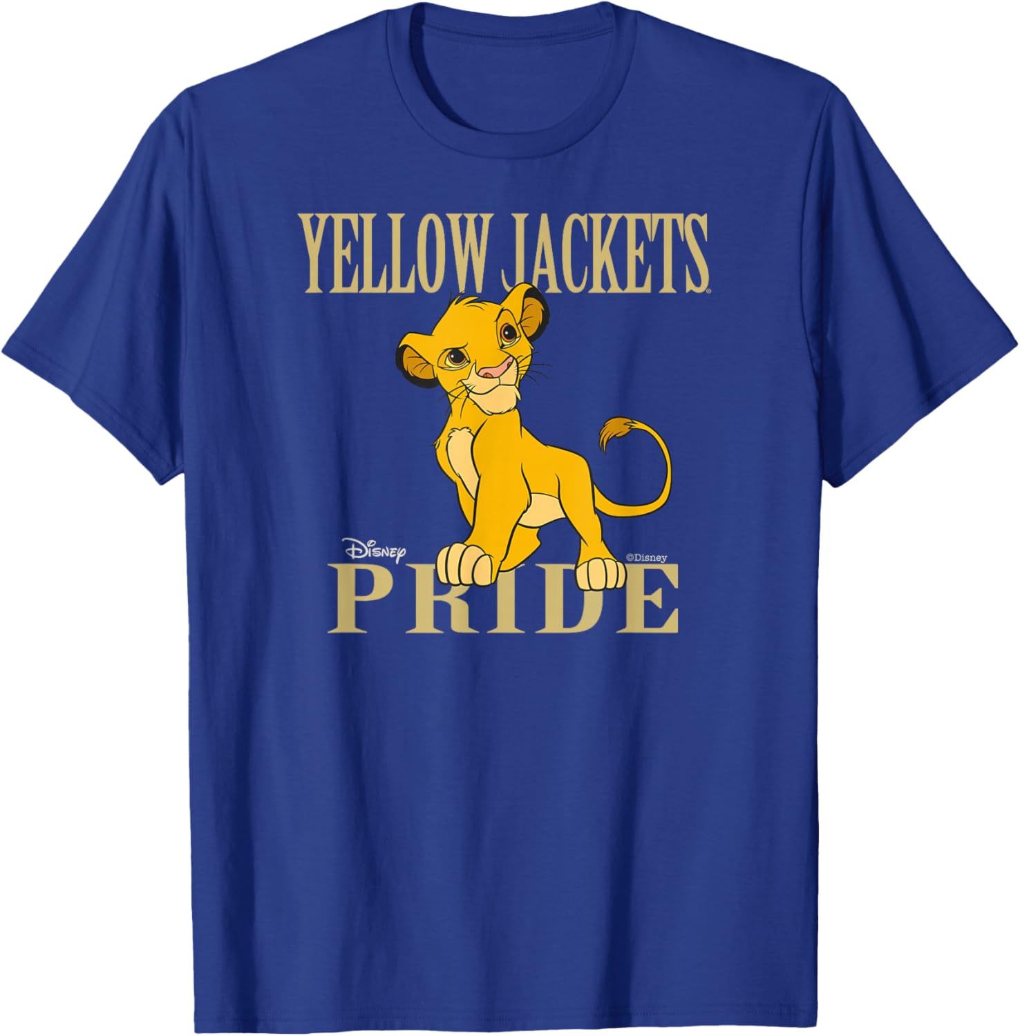 Georgia Tech Yellow Jackets Lion King Simba Navy T-Shirt - T-Shirt | Royal
