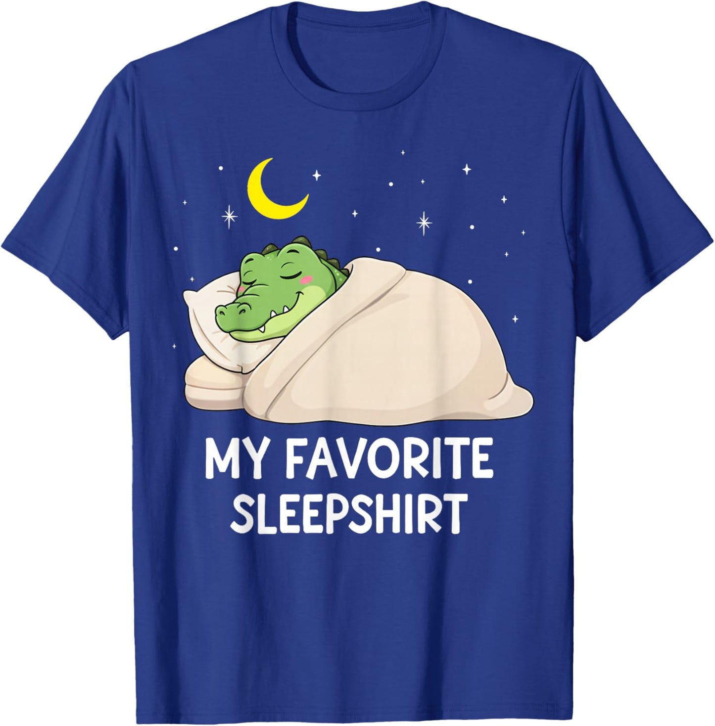 Funny Crocodile Favorite Sleepshirt Pajama Zoo Boys Girls T-Shirt - T-Shirt | Royal