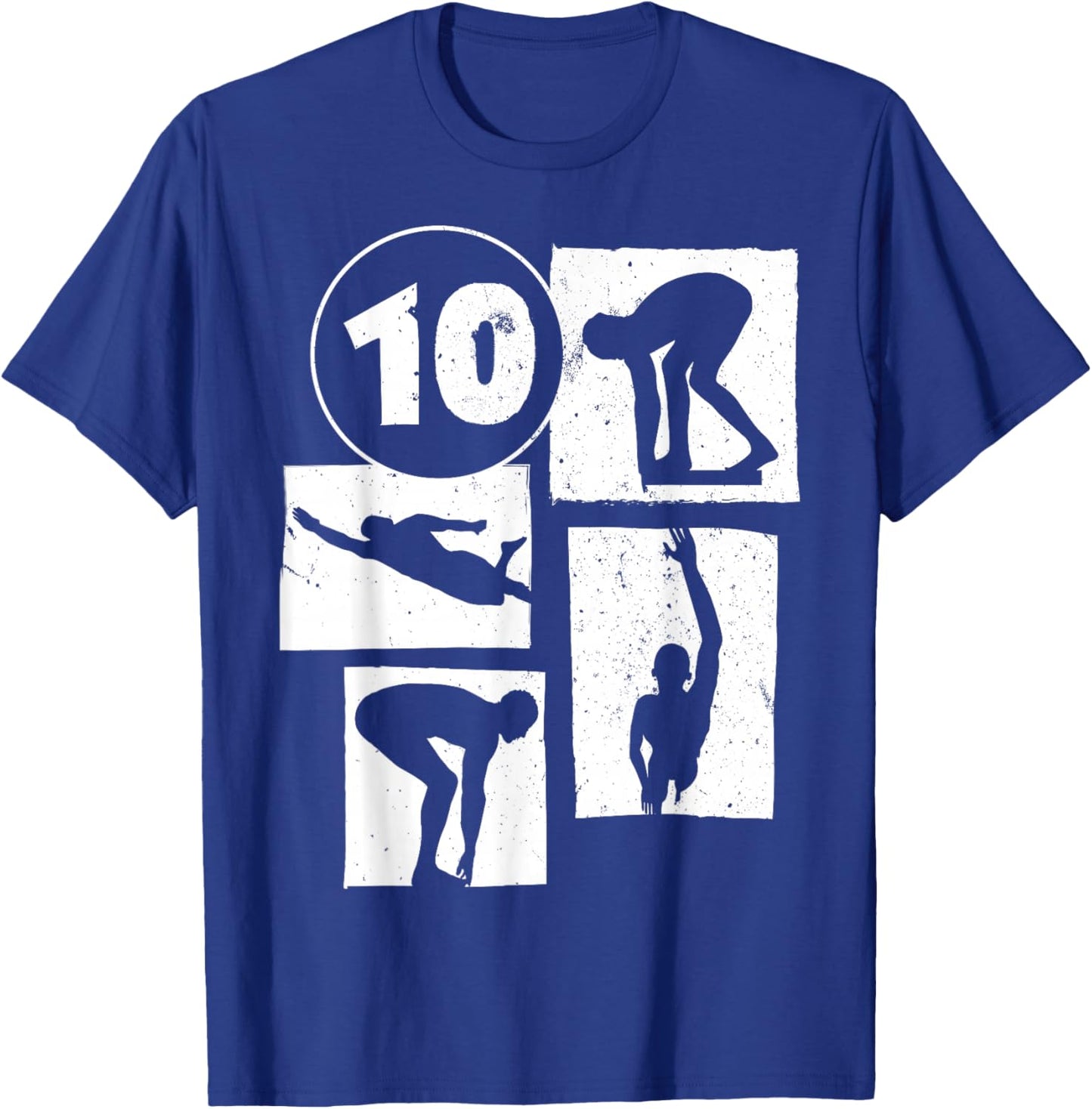 10th Birthday Swimmer Swimming 10 Year Old Boy T-Shirt - T-Shirt | Royal