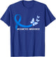 Type 1 Diabetes Awareness T1D Ribbon Blue Butterfly T-Shirt - T-Shirt | Royal