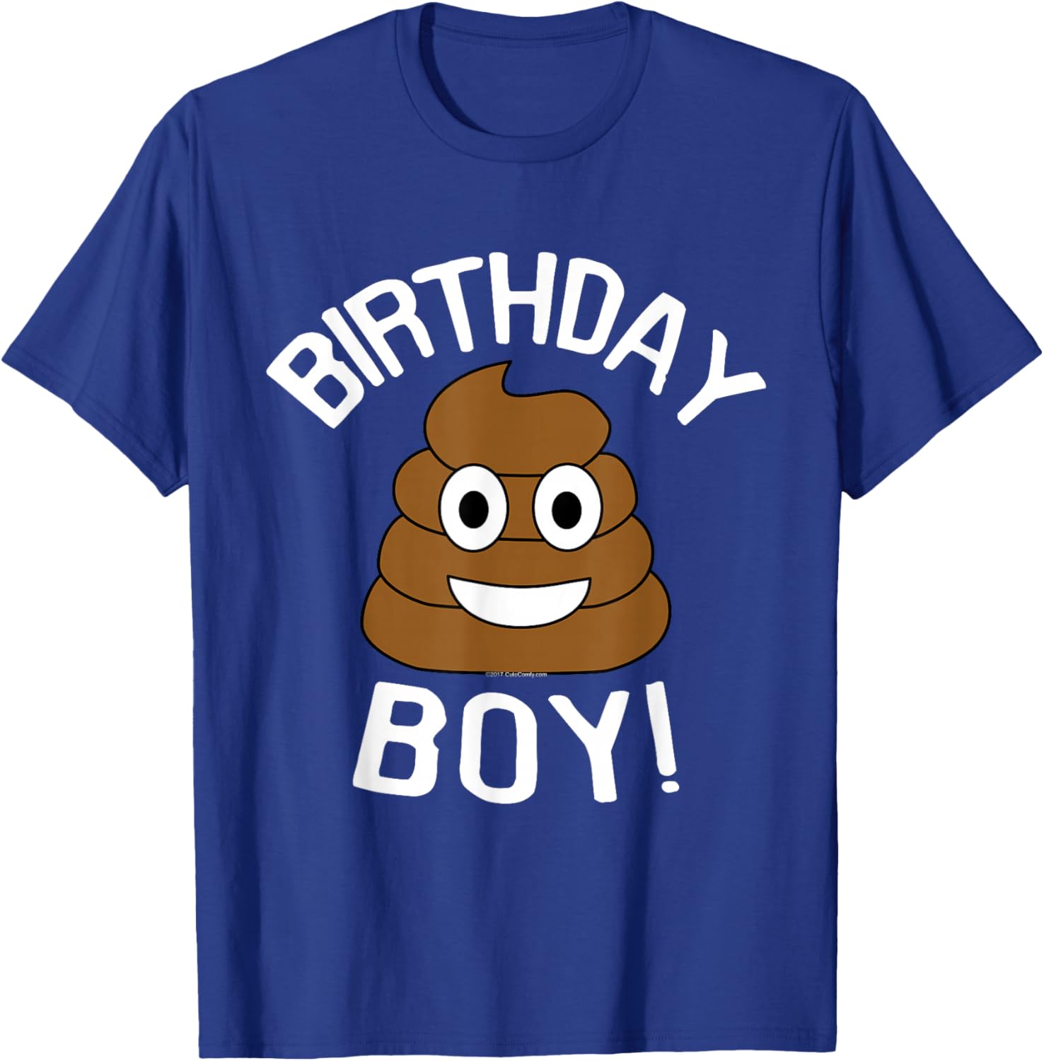 Birthday Boy Poop Emoticon Theme Party T-Shirt - T-Shirt | Royal