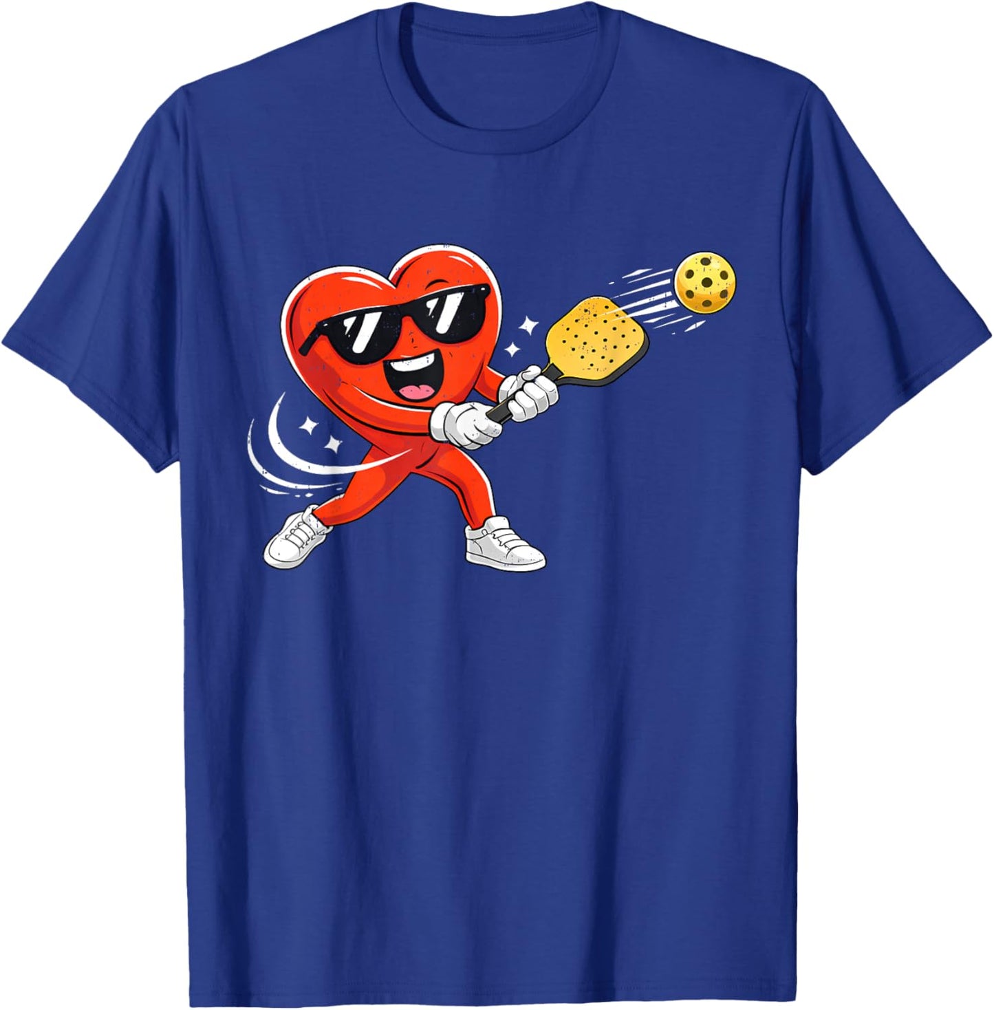 Valentine Pickleball Heart Sport Valentines Day Men Boy Kids T-Shirt - T-Shirt | Royal