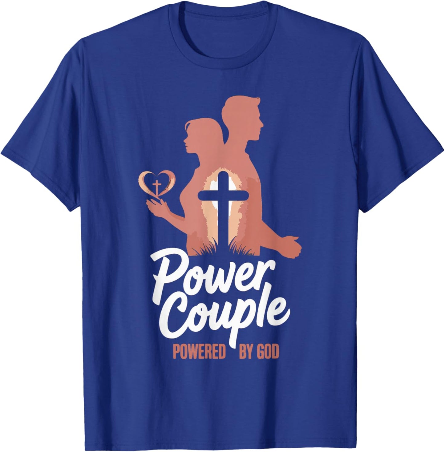 Power Couple Power by God Christian Matching Couple T-Shirt - T-Shirt | Royal