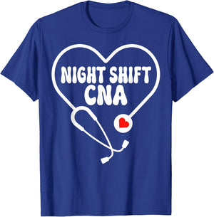 Night Shift CNA T-Shirt - T-Shirt | Royal