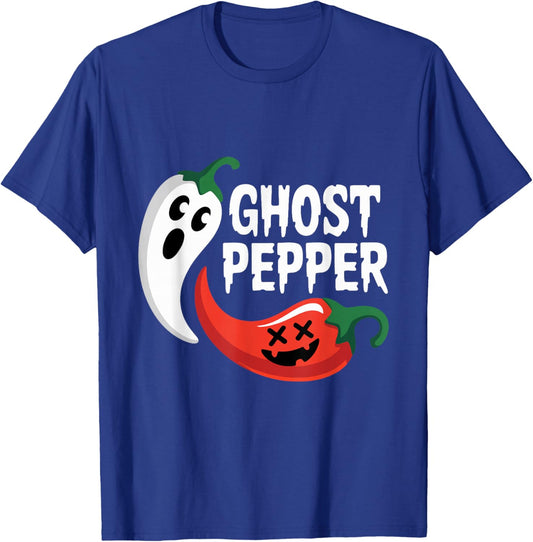 Ghost Pepper Chilli Spicy Hot Halloween Ghost Peppe T-Shirt - T-Shirt | Royal