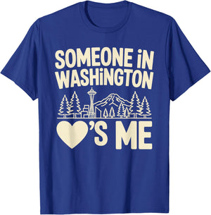 Someone in Washington Loves Me Long Distance T-Shirt - T-Shirt | Royal