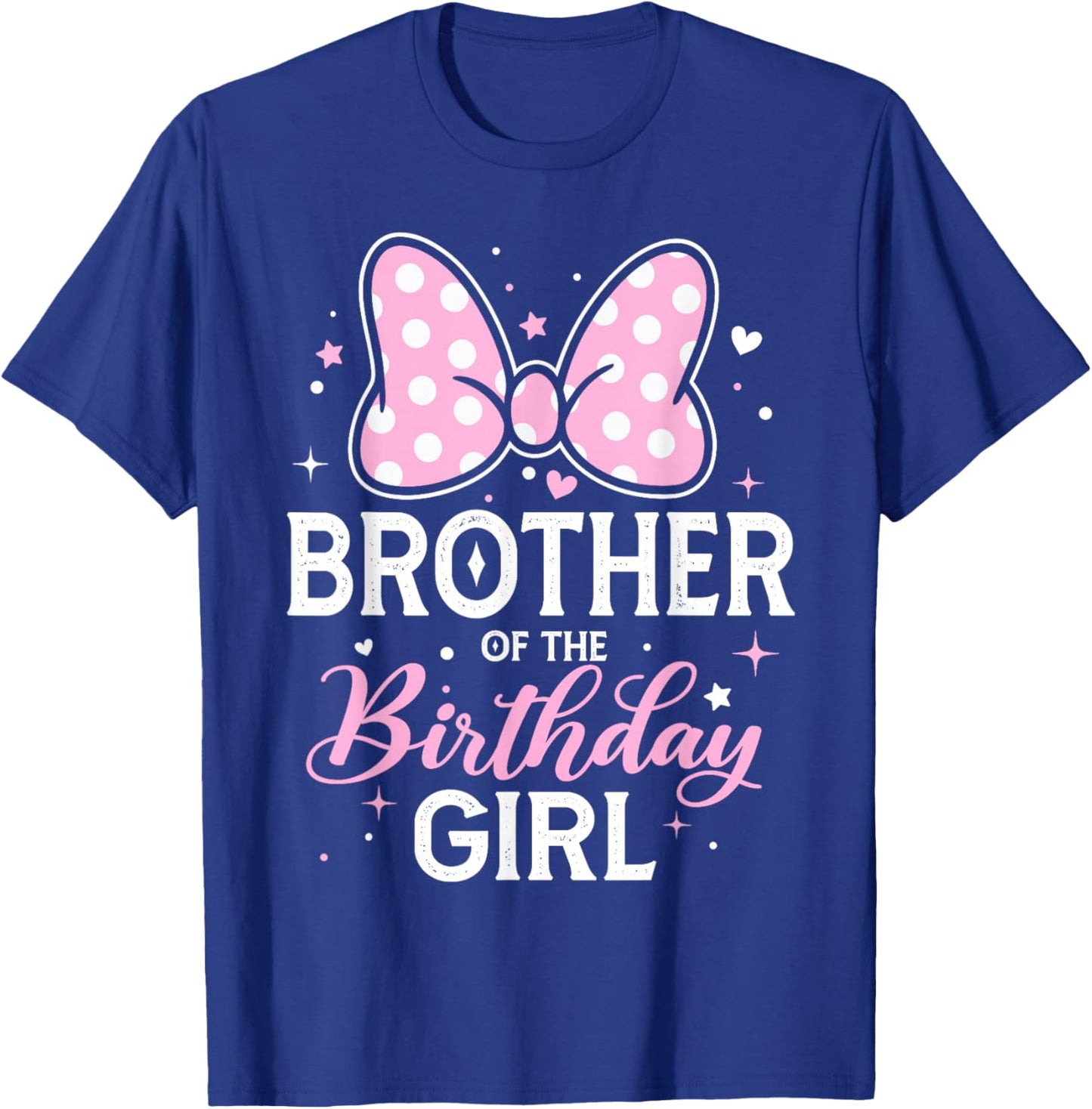 Pink Bow Family Matching Brother of The Birthday Girl T-Shirt - T-Shirt | Royal