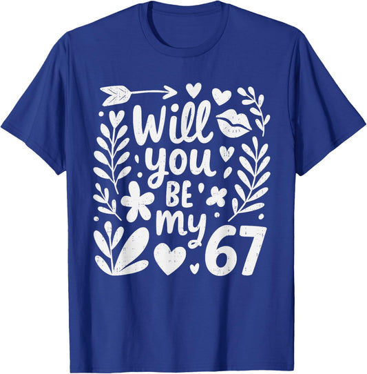 Trending Six Seven 6 7 Meme Valentines Day Girls Kids T-Shirt - T-Shirt | Royal