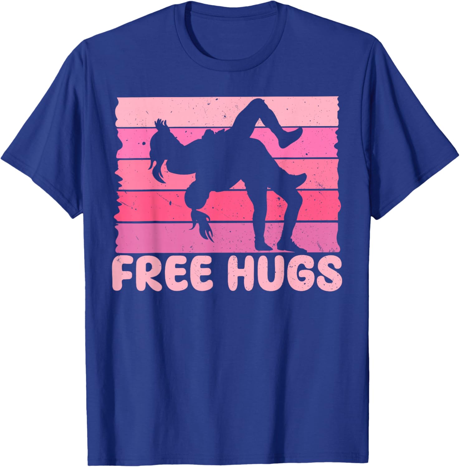 Funny Free Hugs Wrestling Girl Wrestle Outfit Wrestler T-Shirt - T-Shirt | Royal