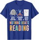 Nothing Beats Reading Rock Paper Scissors Funny Books Lover T-Shirt - T-Shirt | Royal