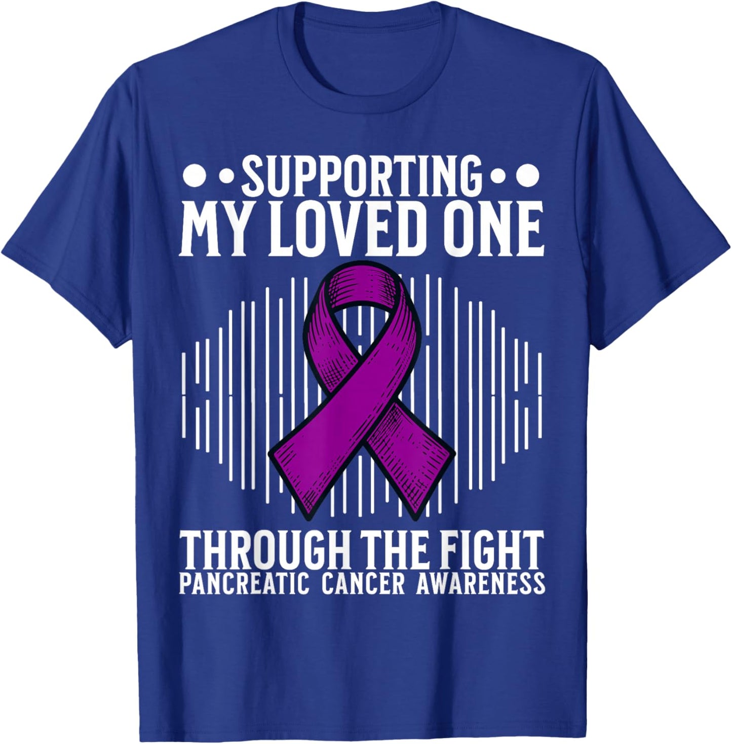 Purple Support Pancreatic Cancer Awareness Products Gifts T-Shirt - T-Shirt | Royal