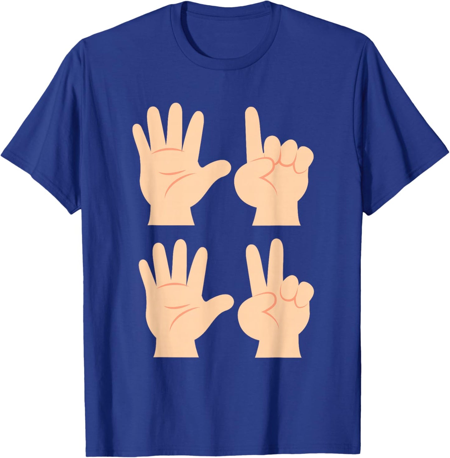 Six Seven 6 7 Meme ASL Sign Language T-Shirt - T-Shirt | Royal