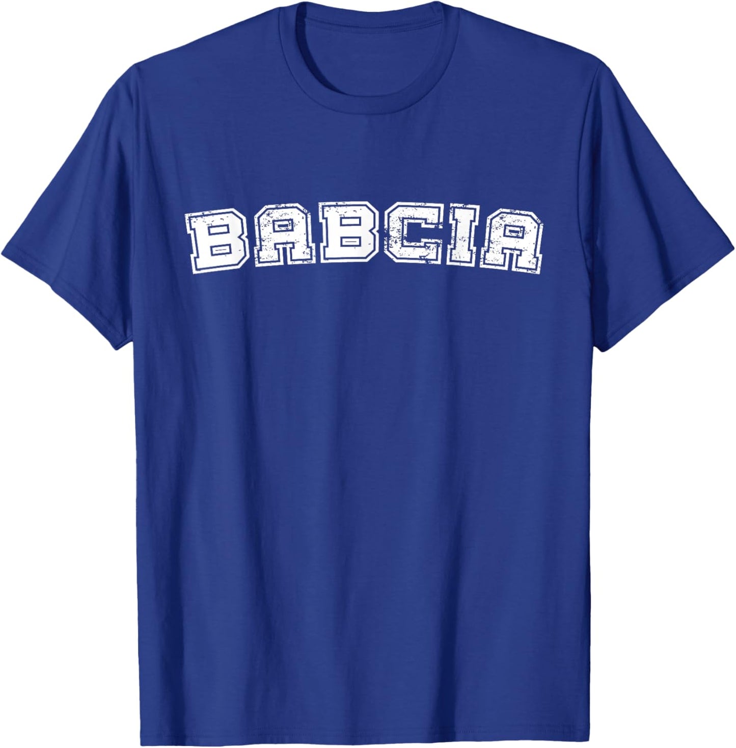Classic Babcia Varsity College Style Graphic Mother's Day T-Shirt - T-Shirt | Royal