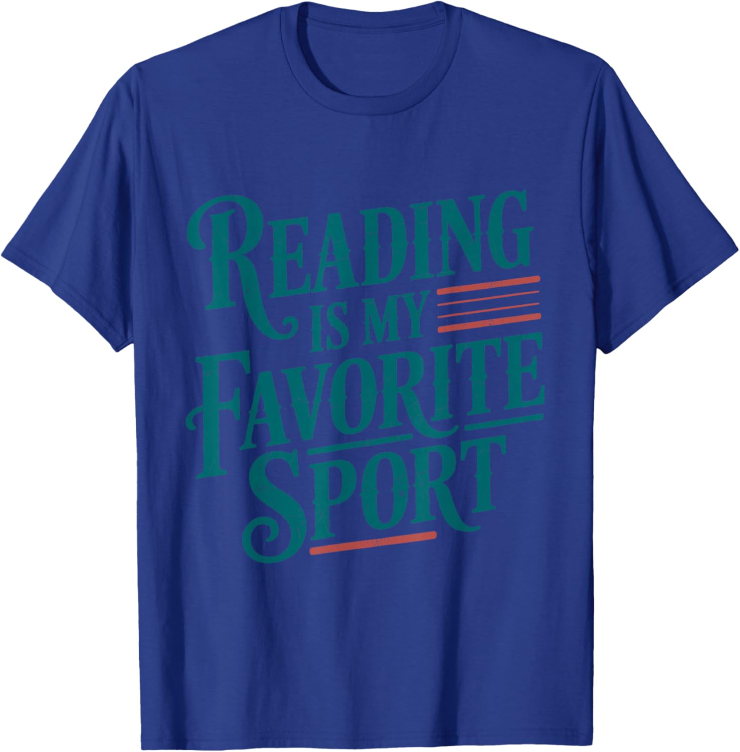 Funny Reading is My Favorite Sport Reader Book Worm T-Shirt - T-Shirt | Royal