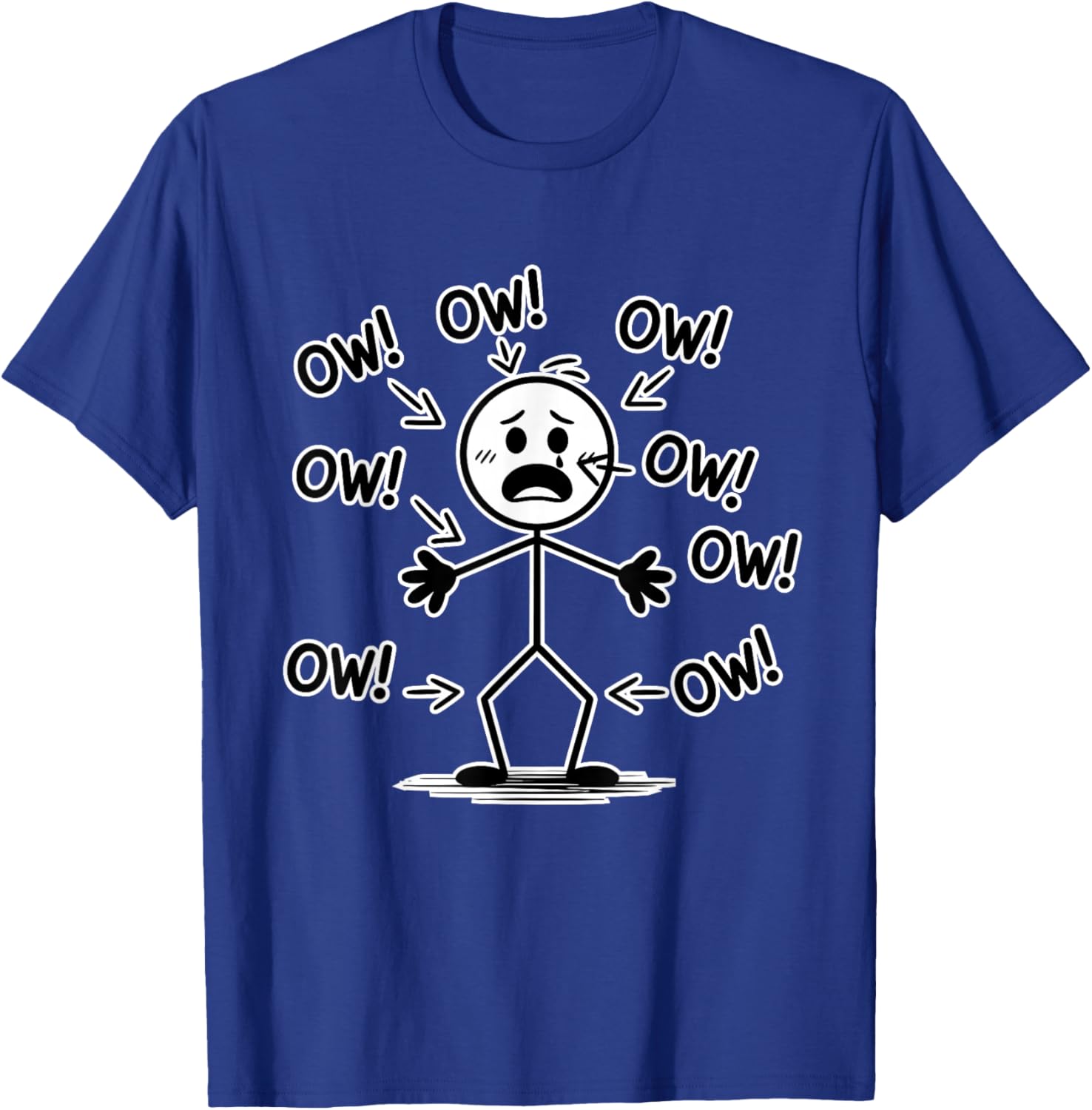 Funny Ow Ow Ow t Shirt Funny Saying Body Pain Character T-Shirt - T-Shirt | Royal