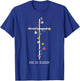 He is Risen Wildflower Happy Easter Jesus Christian Cross T-Shirt - T-Shirt | Royal